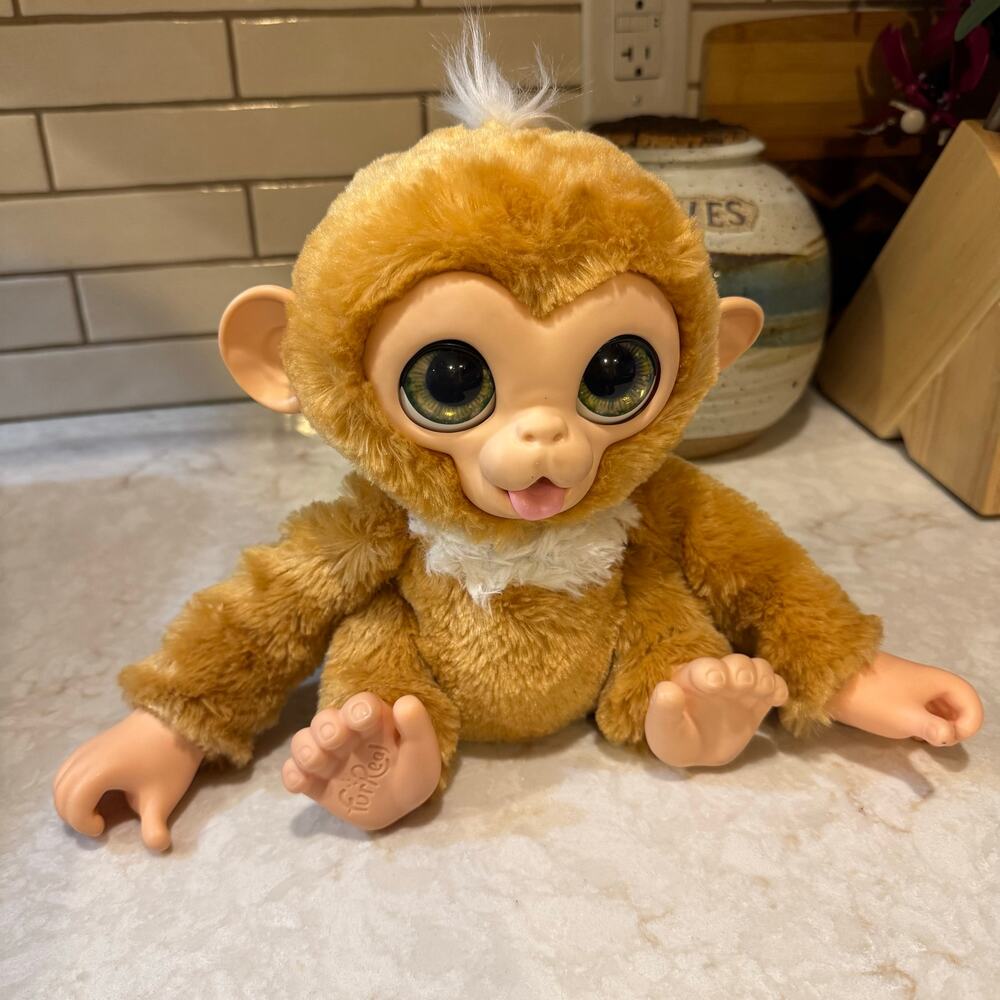 furReal Check-Up Zandi Monkey E0367‎ Hasbro Interactive Sounds WORKS